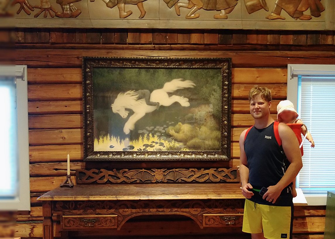 Dennis och hans näst äldsta dotter på Kittelsenmuseet